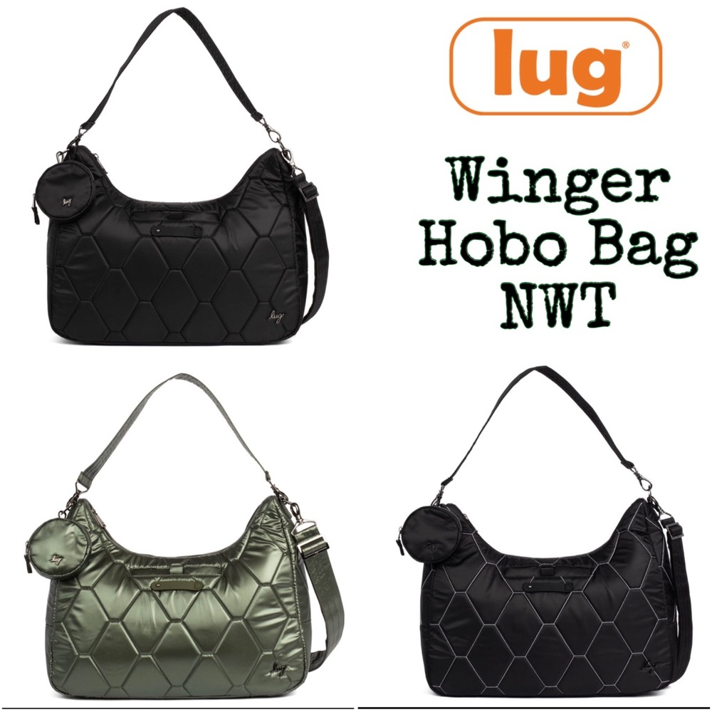 Lug Winger 2 pc Hobo Bag Crossbody NWT